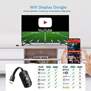 4K WiFi Display Dongle, HDMI TV Wireless Display Receiver, Supporto Miracast Airplay DLNA per Chrome Home/Android… - immagine 3