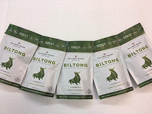 5 Pack Beef Biltong Garlic and Parsley Flavor - Hormone and GMO-FREE