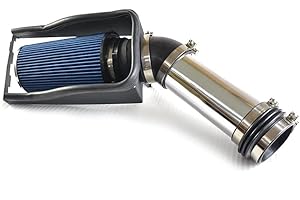 MILLION PARTS Cold Air Tube Kit 4" Heat + Filter Compatible with 1999-2003 Ford Excursion/F-250/F-350 7.3L 445Cu. In. V8 DIESEL OHV Turbocharged, Blue