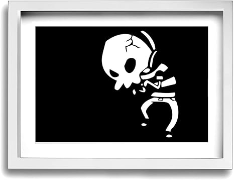 Amazon Co Jp 可愛い骸骨さん 怖くない ドクロ 踊りのスカル フレームの絵 背景絵画 壁画 壁掛け 家の装飾 インテリア 引き越し モダンアート 枠付き 木製 ファッション サプライズ サイズ30 40cm ホーム キッチン