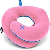 BCOZZY Kids Chin Supporting Travel Pillow- Keeps The Child's Head from Bobbing up and Down in Car Rides- Comfortably Supports The Head, Neck and Chin in Any Sitting Position. Child Size, Pink