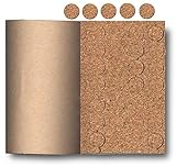 Cork Pads With Adhesive Back Keeps Objects From Sliding and Protects Surfaces (Pkg/1,000)