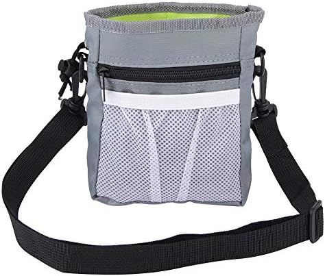 犬用 訓練バッグ ウエストポーチ 買取 お菓子 小物入れ 小型 猫 伸縮性 小型犬 グレー バックル付き