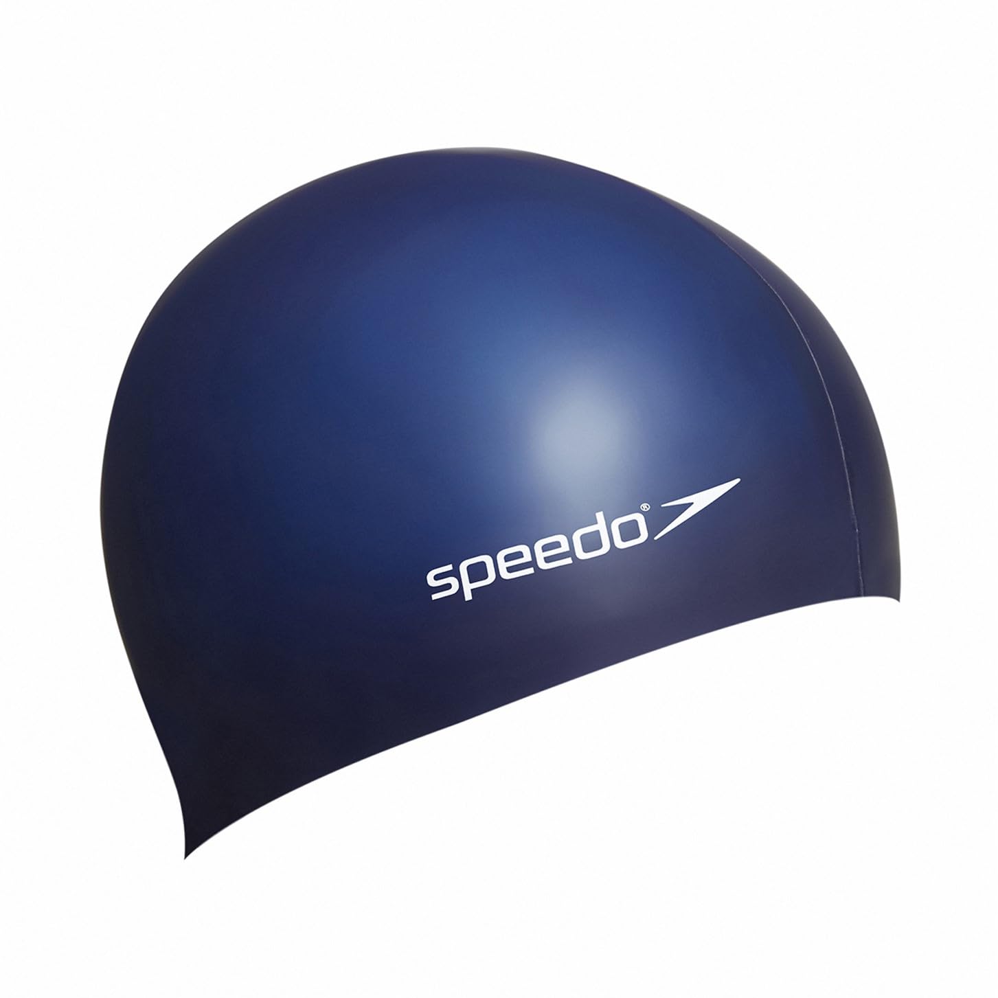 Speedo Unisex-Adult Flat Silicon Swim Cap | Swim Essentials | Hair Protection, Navy, One Size