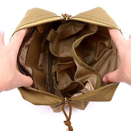 Gonex Tactical Molle Horizontal Admin Pouch, Medical EDC EMT Utility Tool Bag YKK Zippers Shell