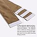 NICETOWN French Door Curtain for Closet - Privacy Enhancing Blackout Sidelight Patio Door Curtain Panel with Adjustable Hook & Loop (1 Piece, W54 x L40 inches, Cappuccino)