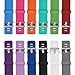 Fitbit Blaze Bands, Soulen Soft Accessory Replacement Wristband Strap Classic Large Small Bands Available in Varied Colors with Secure Metal Clasp for Fitbit Blaze (12-Pack No Frame, Large)