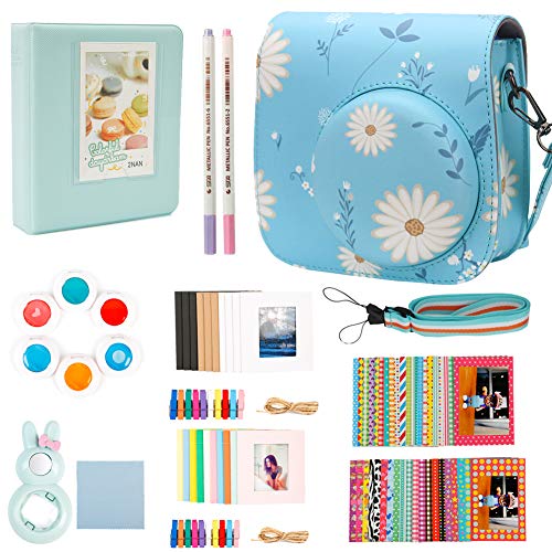 Annle Instax Mini 9 Accessoires dans Une boîte pour FujiFilm Instax Mini 8 / Mini 8 + / Mini 9 Appareil Photo instantané (New Flower A)