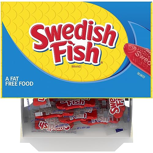 SWEDISH FISH INDIVIDUALLY WRAPPED SOFT & CHEWY CANDY, BULK CANDY, 240 COUNT BOX