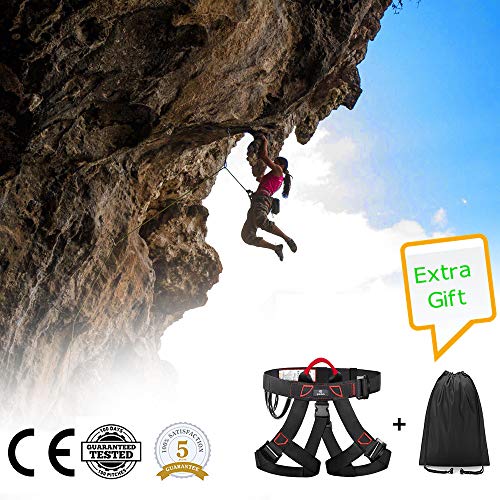 Gabbro Climbing Harness, Thickened Wider Safety Harness to Protect Waist, Safety Gear Climbing Rope for Fall Protection, Harness for Work at Height Fire Rescuing (Harness) - Thumbnail 4