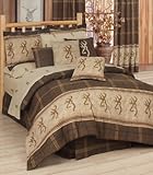 Browning Buckmark - 8 Pc Queen Comforter Set (Comforter, 1 Flat Sheet, 1 Fitted Sheet, 2 Pillow Cases, 2 Shams, 1 Bedskirt) SAVE BIG ON BUNDLING!