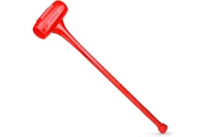 NEIKO 02882B 12 Lb Dead Blow Hammer, 36-1/2” Long, Red, Unibody Molded, Ergonomic Textured Handle, Spark and Rebound Resistan