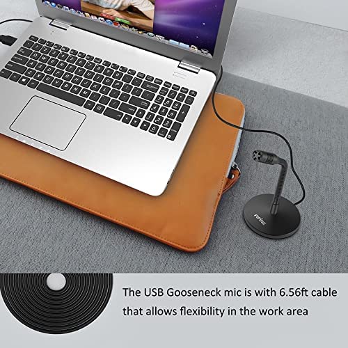 FIFINE Mini Gooseneck USB Microphone for Dictation and Recording