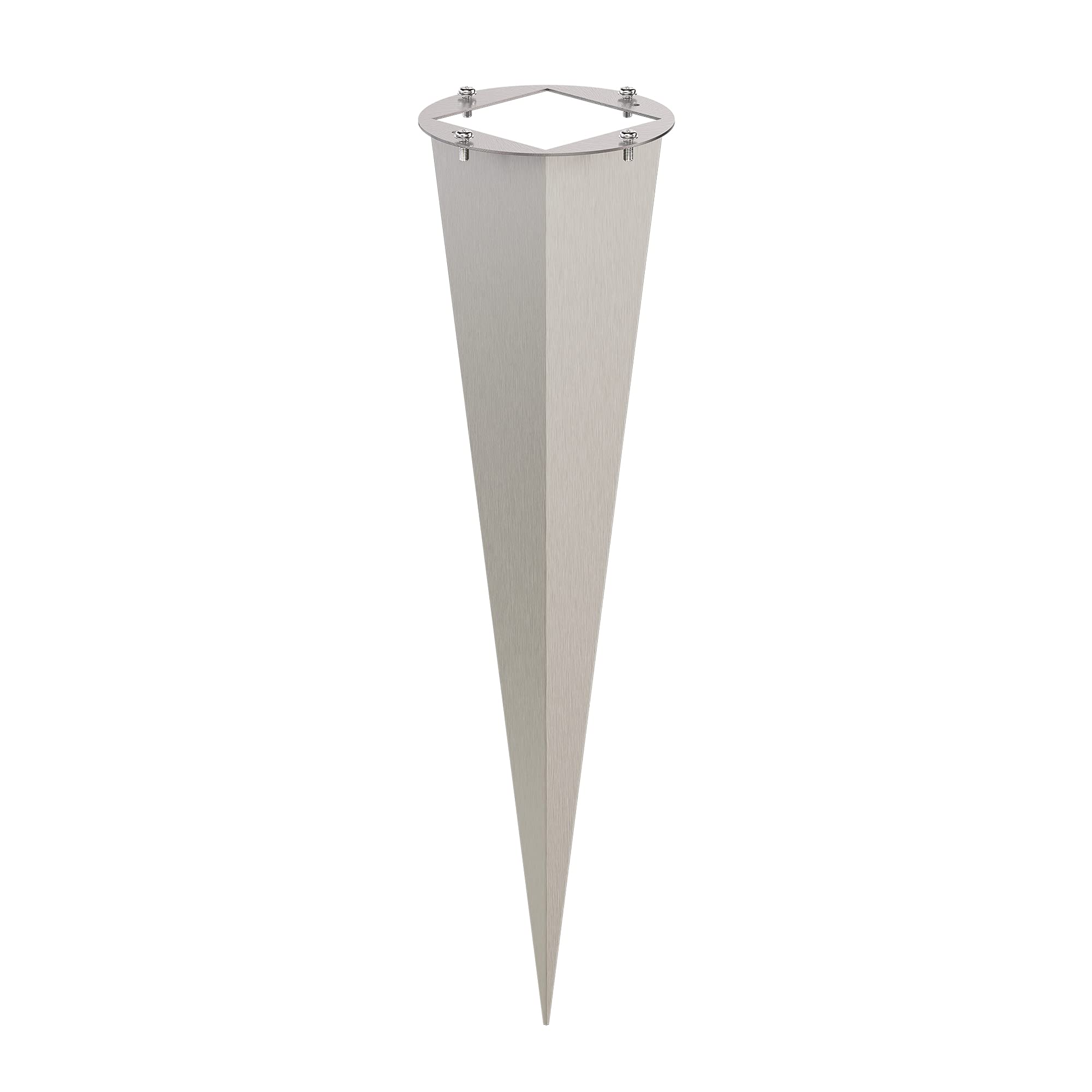 ledscom.de Garden Spike for Garden Pillar, Stainless Steel, 40cm, 11 x 11cm