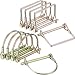 Tatuo 10 Pieces Shaft Locking Pin Safety Coupler Pin 1/4 Inch Diameter in 2 Shapes of Square and Arch (Gold)