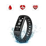 SAVFY Fitness Tracker, IP67 Waterproof Activity Tracker Blood Pressure & Oxygen Monitor Heart Rate Monitor Sports Wristband for Android iOS