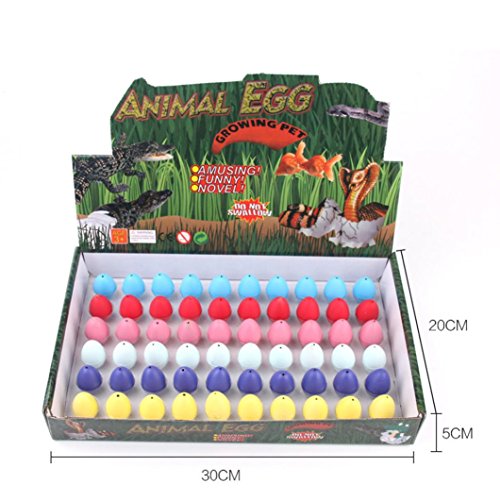 60pcs Novelty Magic Large Size Crack Easter Dinosaur Eggs Hatching Toy with Mini Toy Dinosaur Figures Inside