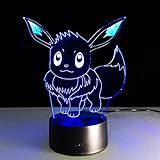 AIBULB NEW Pokemon Go EEVEE Collection Game Figure Toys Pokemon Pikachu Model 3D Night Light Color Change Pokemon Toys Gift Drop Shipping
