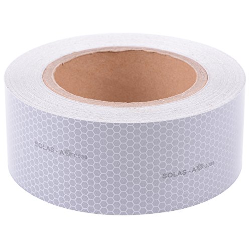 SOLAS Reflective Tape Sliver 2" x 75' Safety Warning tape for boats, rafts, life jackets