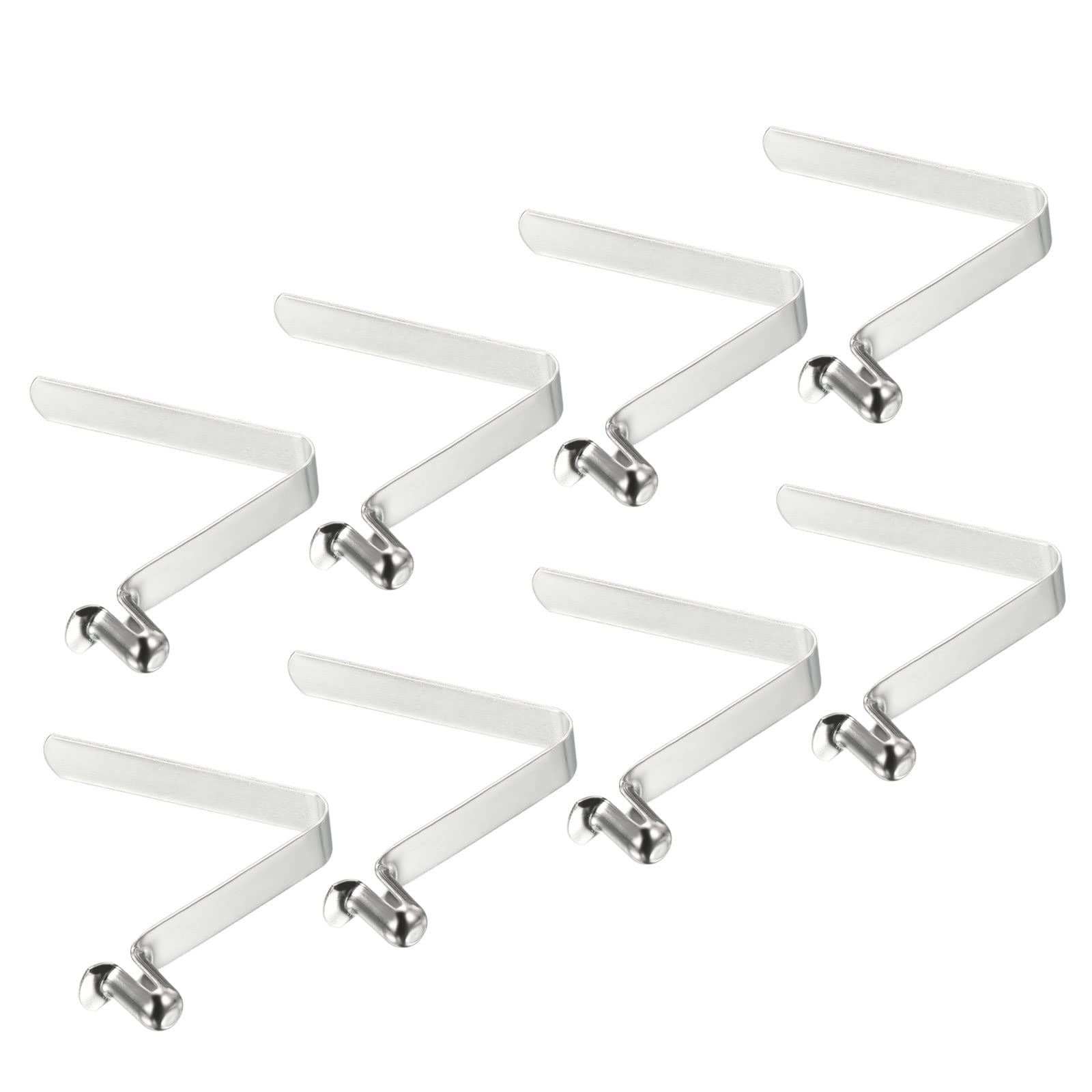 PATIKIL 9.5x6mm Kayak Paddle Snaps, 8 Pack Pole Push Button Spring Clips Steel Hollow Button Locking Tube Single Pin for Camping Awning Tent Pole