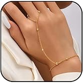 Vurotry Hand Chain Ring Bracelet for Women Bracelet Ring Hand Chain Exquisite Waterproof Fashion Ring Chain Bracelet Jewelry