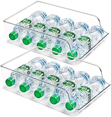 Vtopmart 2 Pack Plastic Fridge Water Bottle Storage Organizer Bins