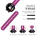 MoKo Watch Band Compatible with Garmin Forerunner 235, Soft Silicone Replacement Watch Band fit Garmin Forerunner 235/235 Lite/220/230/620/630/735XT/Approach S20/S6/S5 - Rose RED & Black