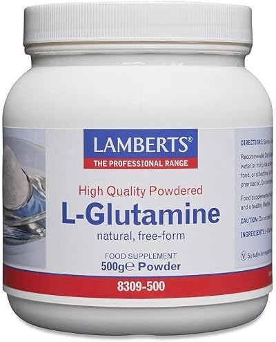 Lamberts L-Glutamine Powder 500g Vegan Mild Tasting Easy Mix