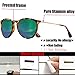 polarized sunglasses for women men - FEIDU retro womens sunglasses oversized style aviator sunglasses 4171 (Leopard green, 14.5)