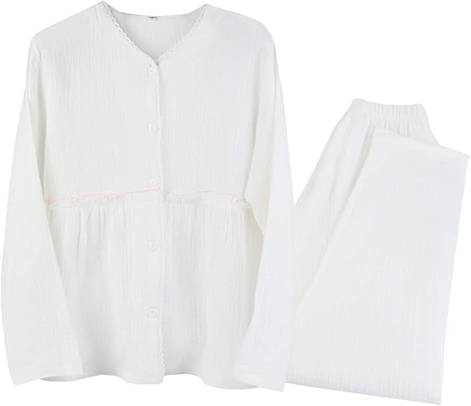 Amazon パジャマ 綿100 レディース メンズ ルームウェア 上下セット 前開き 長袖 半袖 吸汗 通気 肌に優しい 部屋着 春 夏 秋 冬用 パジャマ ルームウェアセット 通販