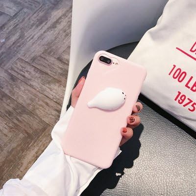 AliPlus iPhone 7 Case, Squishy Sea Lion 3D Soft Cute Silicone TPU Protective Phone Case for Apple iPhone 7 4.7 inch Pink