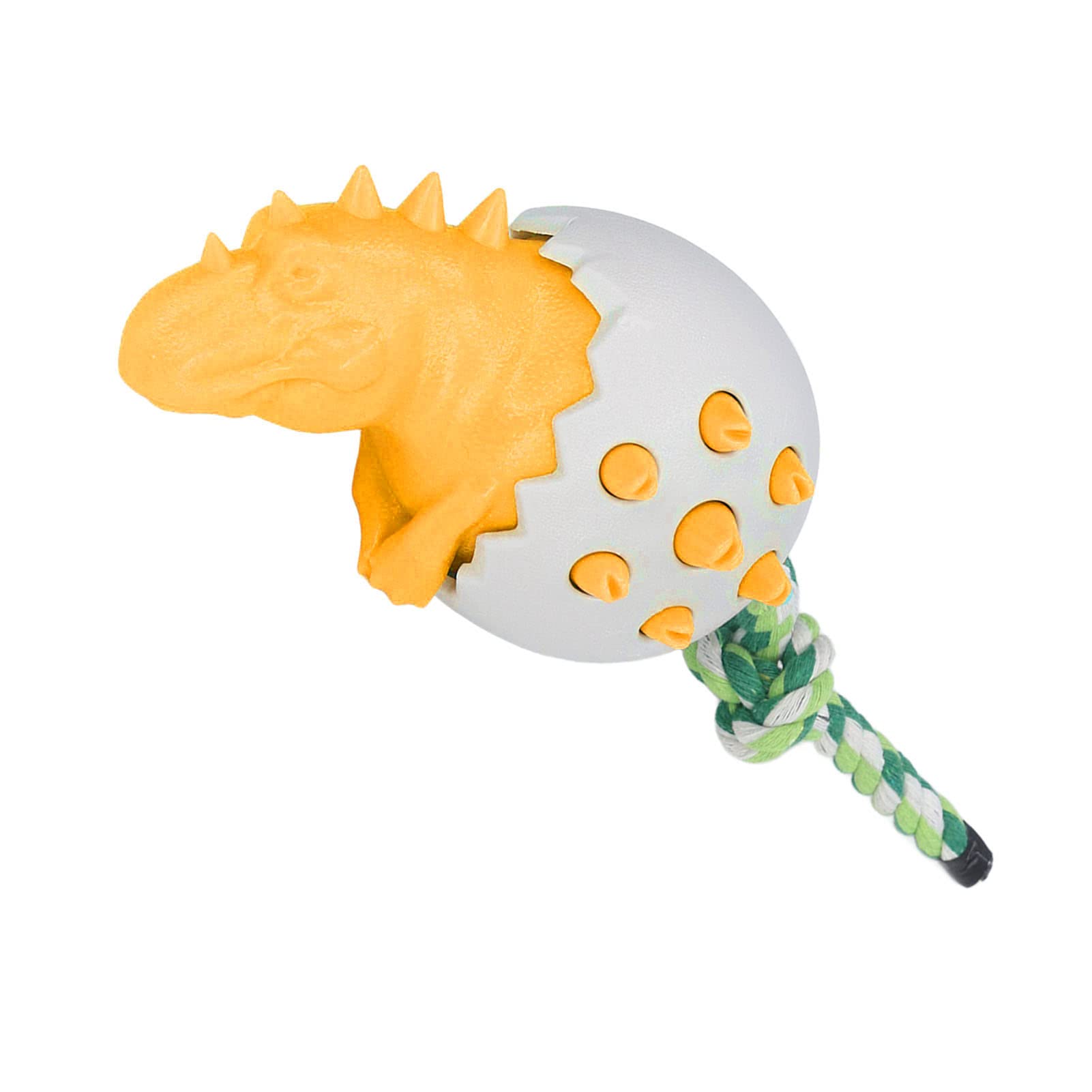 Dinosaur Egg Dog Chew Toys, Multifunction Cotton Knot Rope, Bite Resistant Dog Toothbrush for Dental Care, Durable Chew Toys for Dogs Orange, for Aggressive Chewers, Small to Med