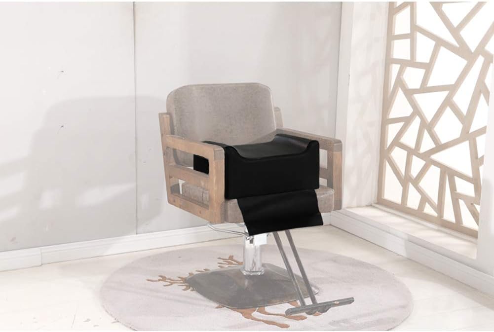 Salon Beauty Spa Equipment Styling Barber Chair Child Booster Seat, Black Leather Highchairs Auxiliary Heightening Seats，for Baby & Kids Hair Cutting: Kitchen & Dining