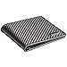 True Carbon Fiber Slim Genuine Leather Wallet (Short, Black)