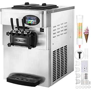 Amazon.com: zinnor Ice Cream máquinas, Comercial Soft Ice ...