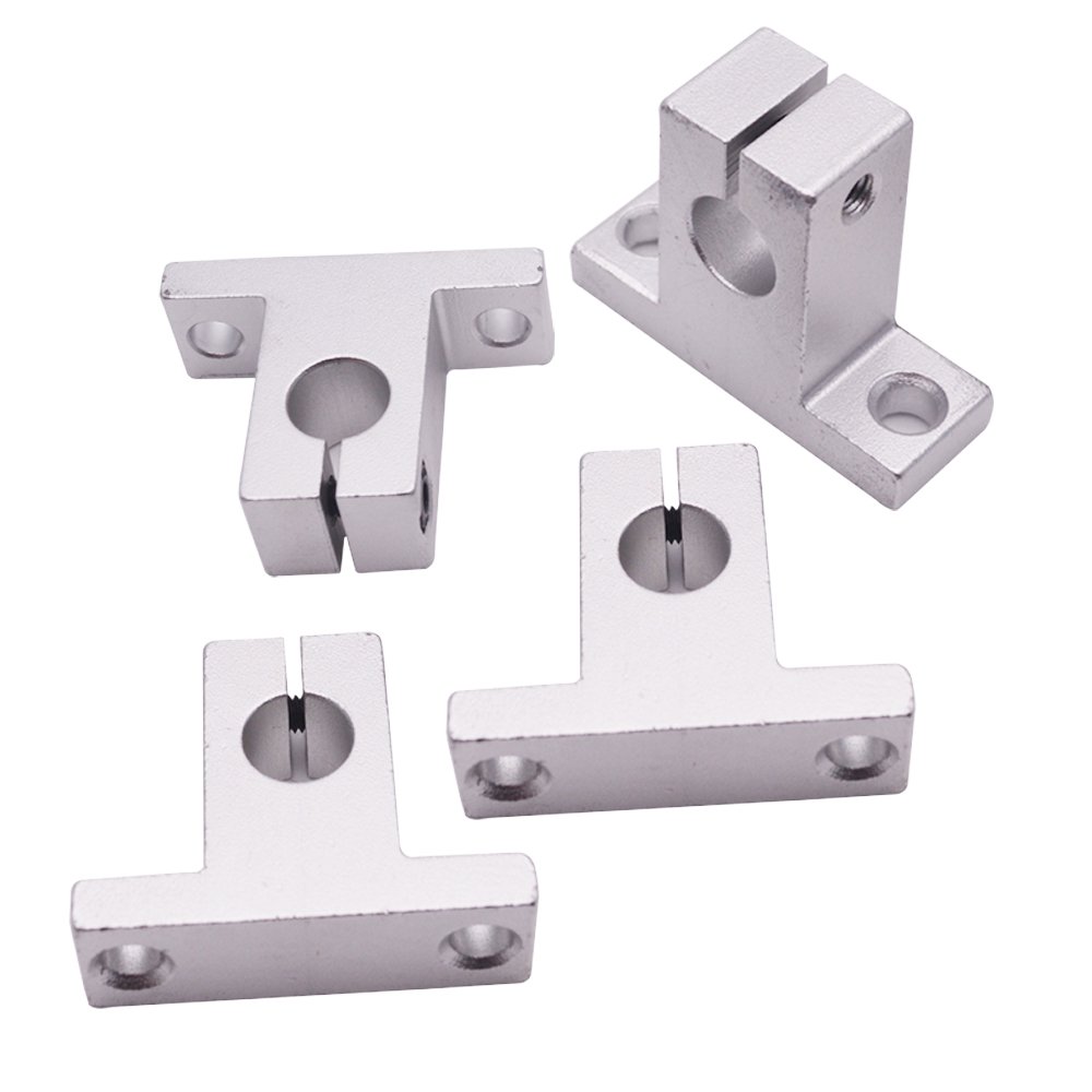 Sydien 4pcs SK10 Aluminum Linear Motion Rail Clamping Guide Support ...