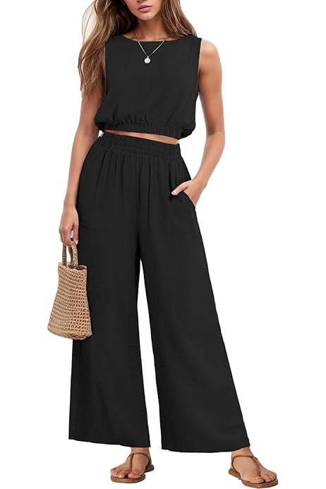 Piece Set For Women Blue Sol Womens Solid Cap Sleeve Top