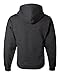 Jerzees 8 oz. NuBlend 50/50 Pullover Hood, Black Heather - Large
