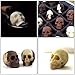 HoneyHolly 3D Skull Ice Cube Mold Lid, Flexible Food Grade Silicone Ice Cube Chocolate Candy Mold Trays, Perfect Kids, BPA Free - 8 Skull Black