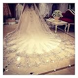 ElieHouse Women's Custom Made Sequins Chapel Wedding Bridal Veil With Free Comb E63