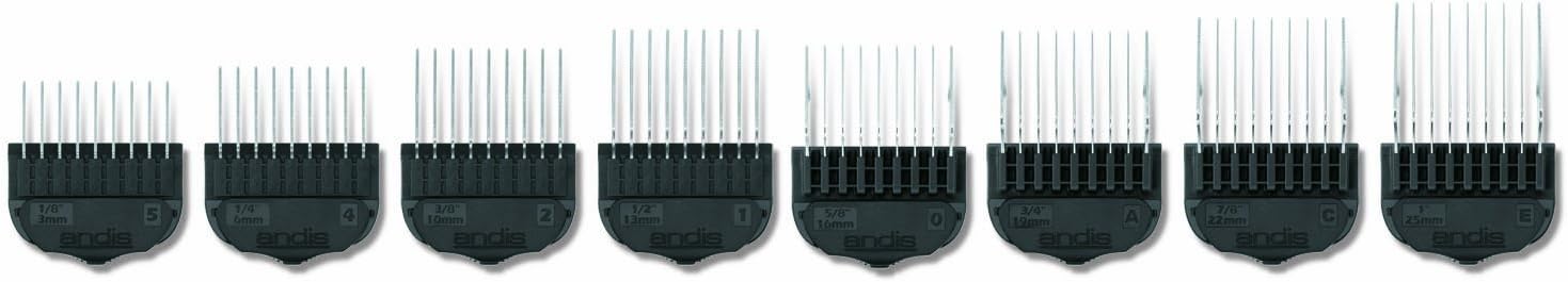 Andis 9-Piece Clipper Combs for Small Pets, Blue (12860): Pet Supplies