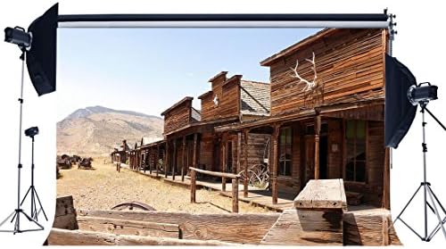 Gladbuy Vinyl 7x5ft Western Wood Saloon Backdrop Old Barn