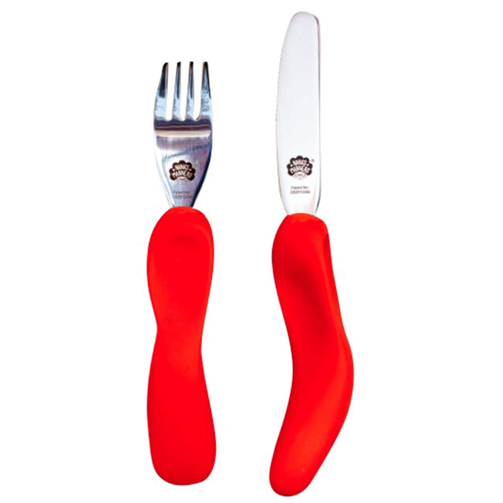 Children's Knife and Fork Cutlery Set Ergonomic Handle Design (Jeddie
