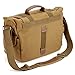 SLR Camera Bag Evecase Large Canvas Messenger SLR/DSLR Camera Shoulder Bag with Rain Cover for Digital Cameras, Laptops and Other Accessories - Brown