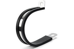 Sieqioor 20 Pack 3/4 Inch Cable Clamp, 304 Stainless Steel Cable Clamps, Rubber Cushioned Insulated Clamp, Tube Holder for Tube, Hose Clamp, Pipe Clamp, Pipe or Wire Cord Installation