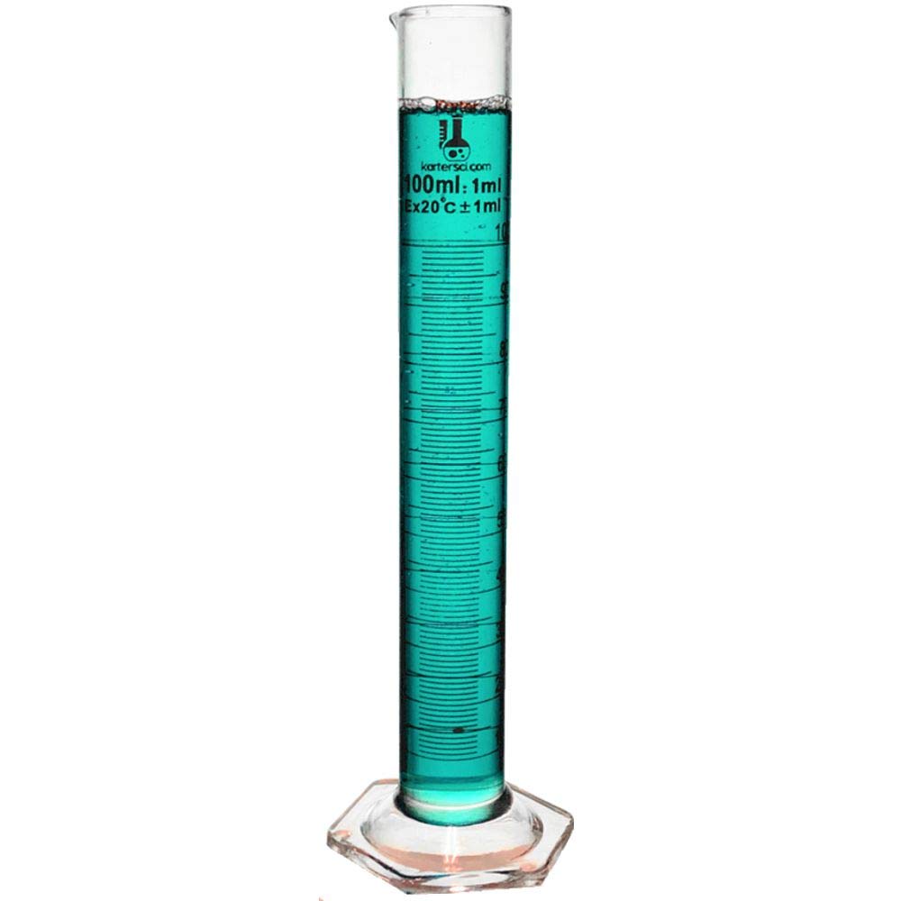 Beaker, Flask, Cylinder Set, 3.3 Boro. Glass - 9 Pieces - Beaker Set, Flask Set, and Graduated Cylinder Set, Karter Scientific 233N2: Industrial & Scientific