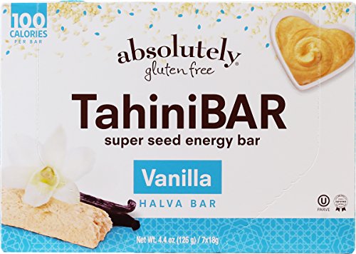 Absolutely Gluten Free "TahiniBAR" Super Seed Energy Halva Bars, Vanilla, 7 count (2 Pack)