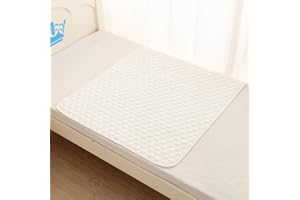 BlueSnail Washable Underpads,Waterproof,Soft, Portable and Reusable Incontinence Pads for Toddler,Adults,Elderly and Pets (34"x36" Pack of 2)(Snow-White)