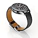 Kartice Compatible with Galaxy Watch (46mm) Bands Gear S3 Bands 22mm Leather Strap Buckle Band for Samsung Gear S3 Frontier Watch (Bright black)