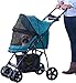 Pet Gear No-Zip Happy Trails Lite Pet Stroller for Cats/Dogs, Zipperless Entry, Easy Fold with Removable Liner, Storage Basket + Cup Holder, Pine Green (PG8030NZPGA)